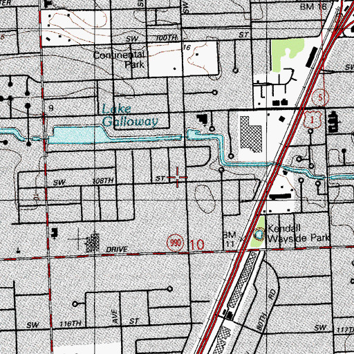 Topographic Map of University Christian Academy, FL