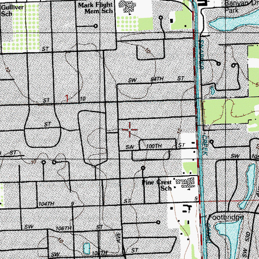 Topographic Map of Olympia Heights United Methodist Day Care, FL