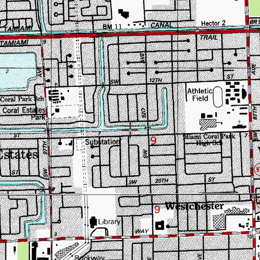 Topographic Map of Francisco Baldor School, FL