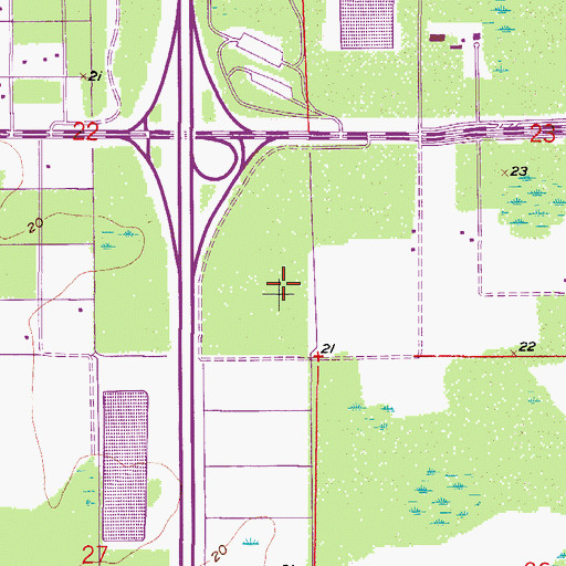 Topographic Map of Lee Wildlife Management Area, FL