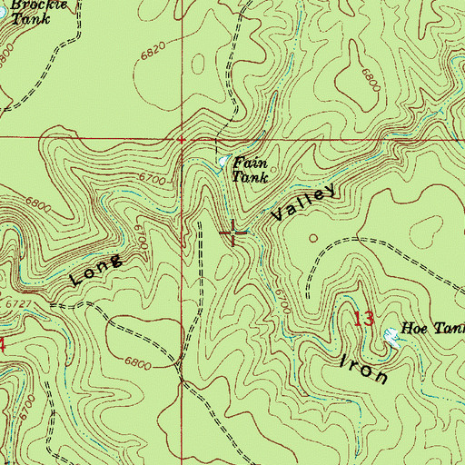 Topographic Map of Iron Mine Draw, AZ