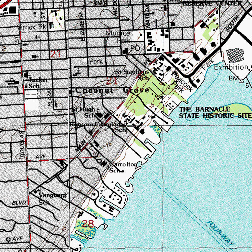 Topographic Map of Plymouth Church, FL