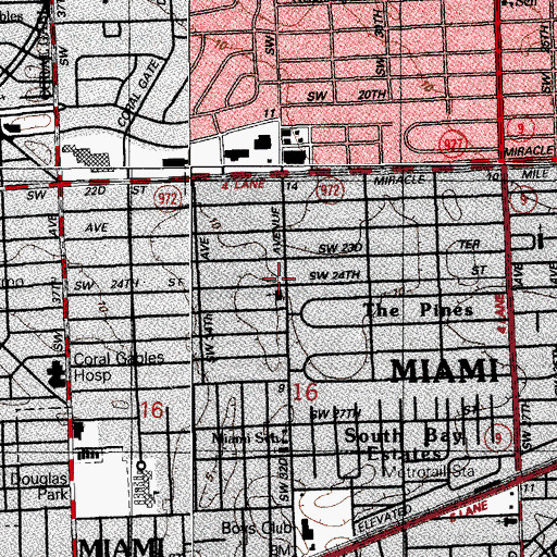 Topographic Map of Calvary Church, FL
