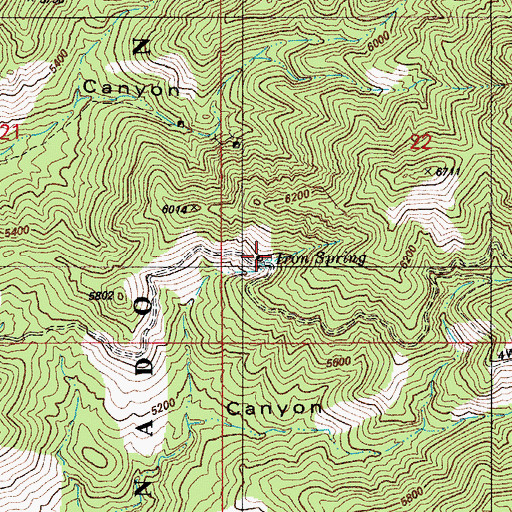 Topographic Map of Iron Spring, AZ