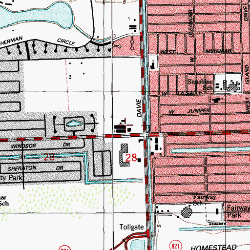 Topographic Map of Saint Bartholomew Church, FL
