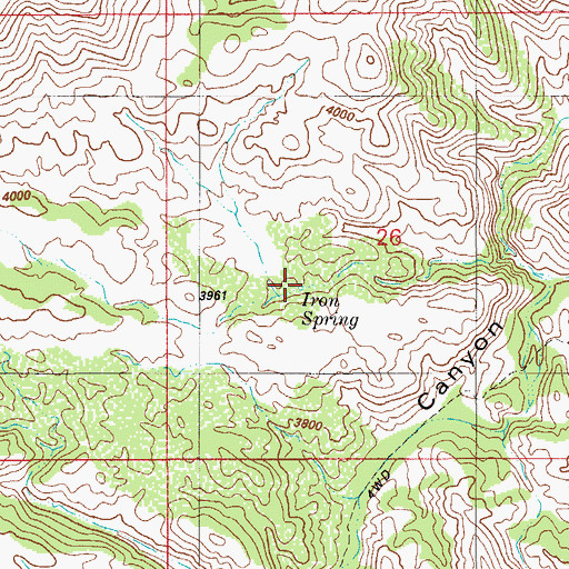Topographic Map of Iron Spring, AZ