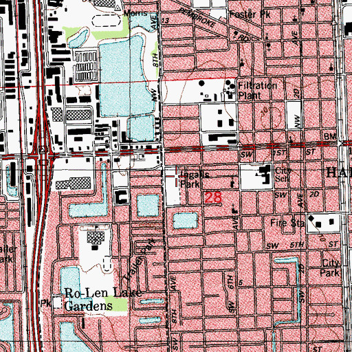 Topographic Map of Ingalls Park, FL