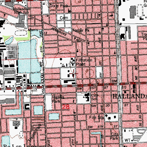 Topographic Map of Saint Charles Barromeo Church, FL