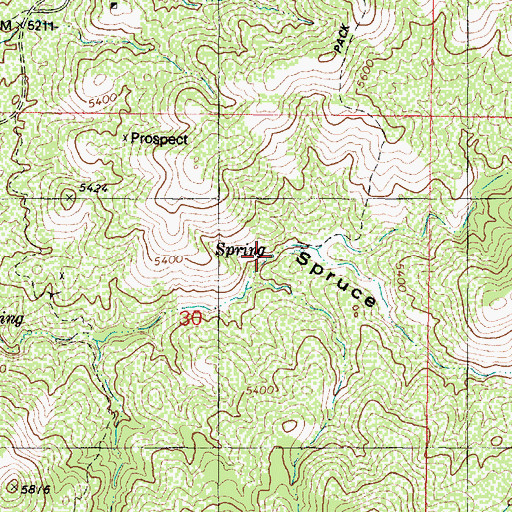 Topographic Map of Iron Springs, AZ