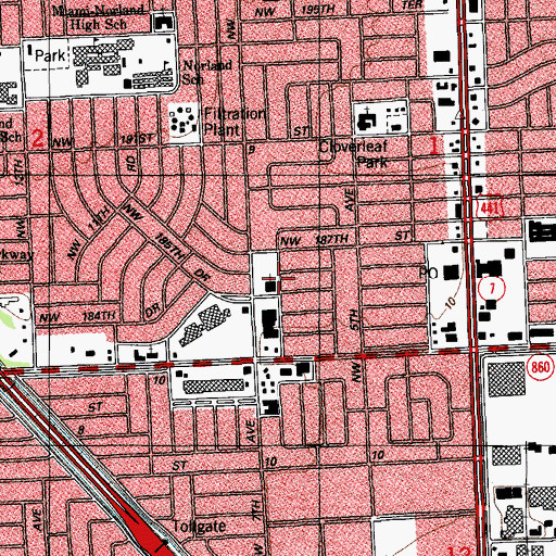 Topographic Map of Holy Family Church, FL