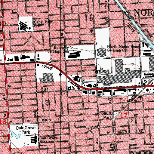 Topographic Map of Beth Torah Synagogue, FL