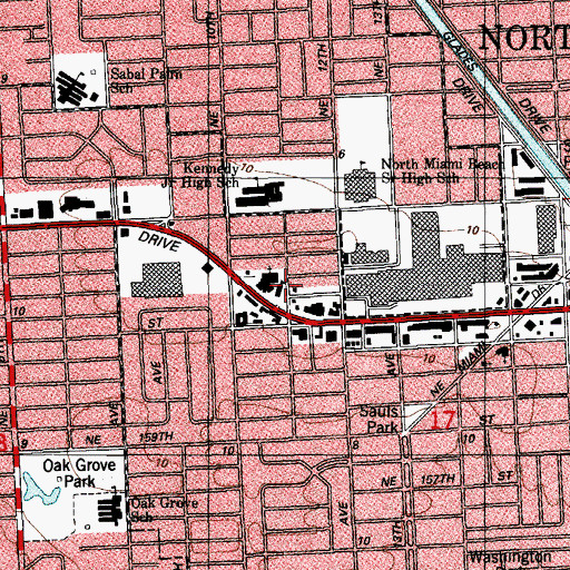 Topographic Map of Beth Torah School, FL