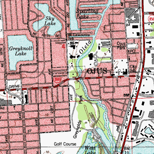 Topographic Map of Jewish High School of South Florida, FL