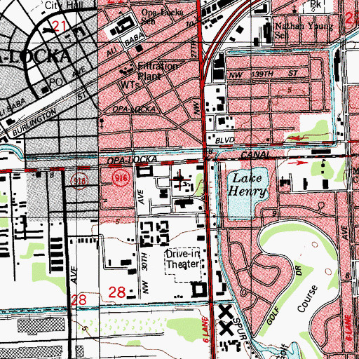 Topographic Map of Our Lady of Perpetual Help School, FL