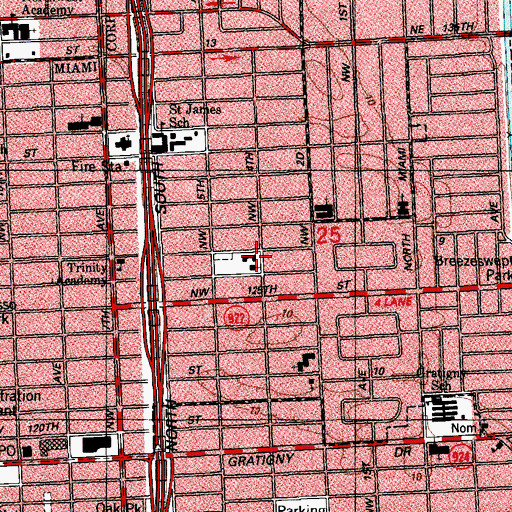 Topographic Map of Good Shepherd Church, FL