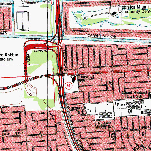 Topographic Map of Norwood Elementary School, FL