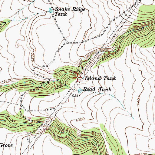 Topographic Map of Island Tank, AZ