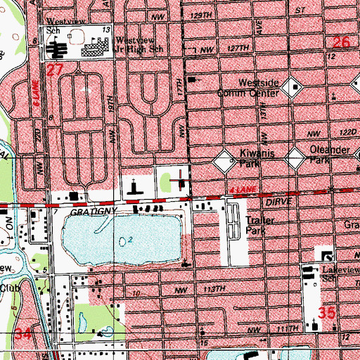 Topographic Map of Bethel Apostolic Temple, FL