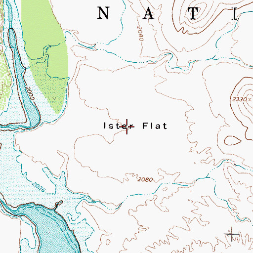 Topographic Map of Ister Flat, AZ