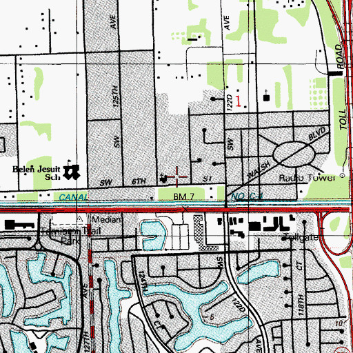 Topographic Map of Chinese Baptist Church, FL