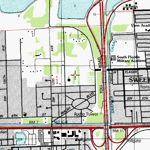 Topographic Map of Iglesia Church, FL