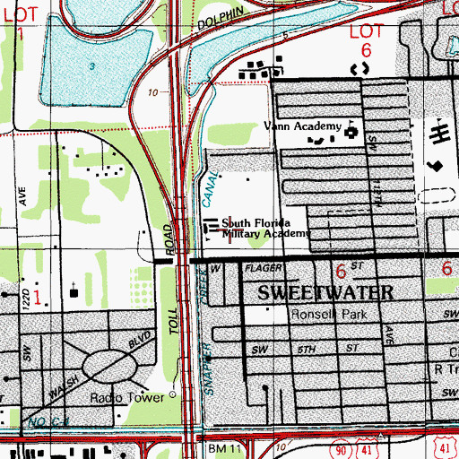 Topographic Map of South Florida Military Academy (historical), FL