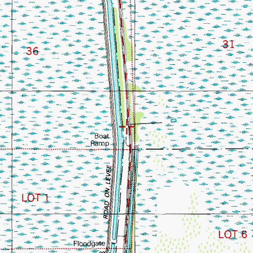 Topographic Map of Krome Avenue Boat Ramp, FL