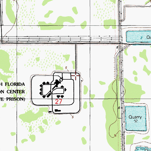 Topographic Map of South Florida Reception Center, FL