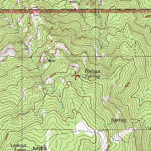 Topographic Map of Italian Spring, AZ