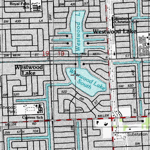 Topographic Map of Saint Simons Church, FL
