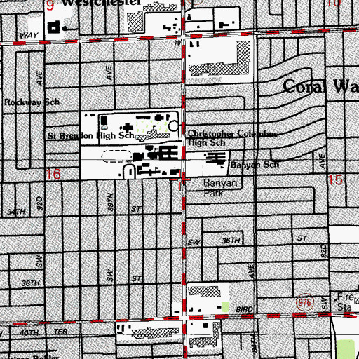 Topographic Map of Saint Brendan Church, FL