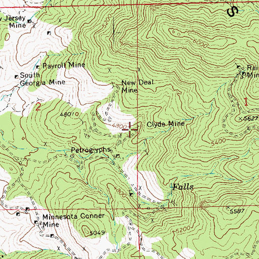Topographic Map of Clyde Mine, AZ