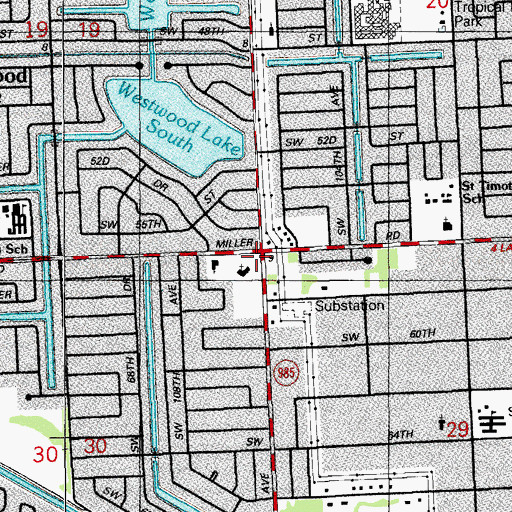 Topographic Map of Saint Paul Church, FL