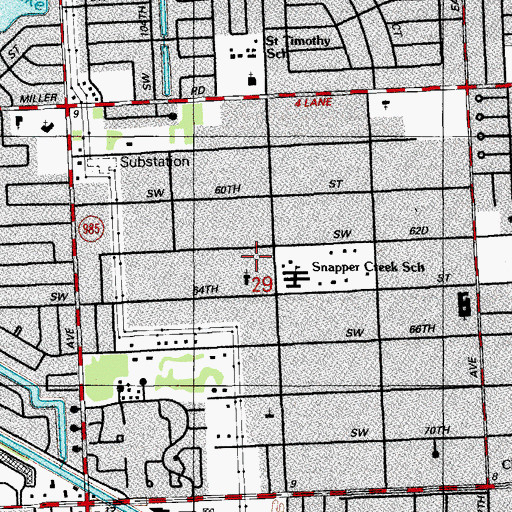 Topographic Map of Southwest Alliance Church, FL
