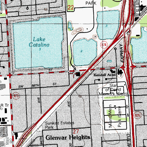 Topographic Map of Temple Zion, FL
