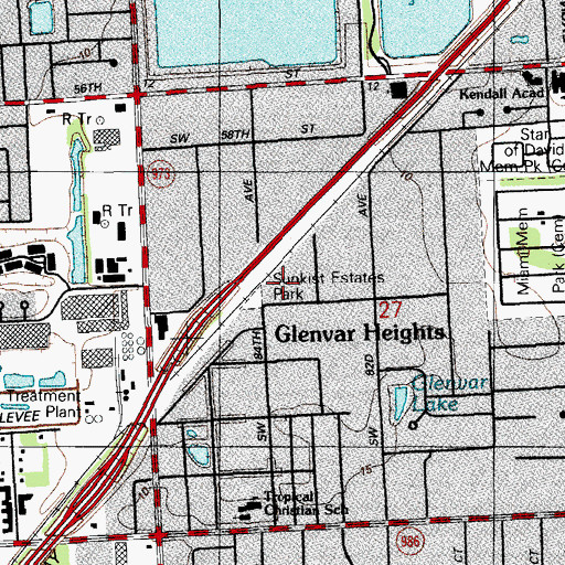 Topographic Map of Sunkist Estates Park, FL