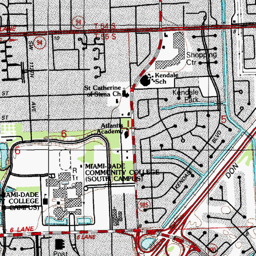 Topographic Map of Atlantis Academy, FL