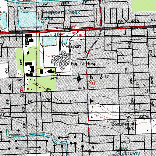 Topographic Map of Bet Breira Synagogue, FL