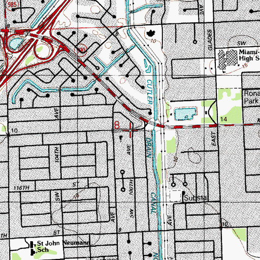 Topographic Map of Oak Grove Church, FL