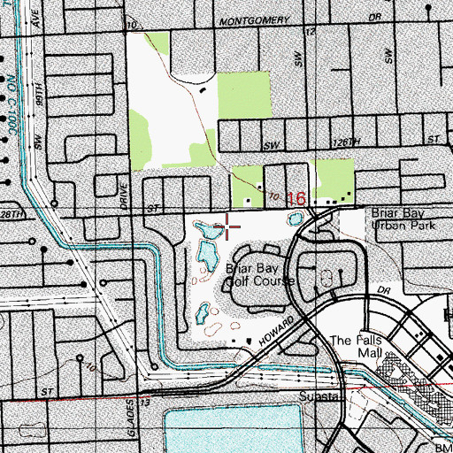 Topographic Map of Briar Bay Golf Course, FL