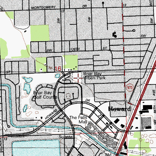 Topographic Map of Briar Bay Urban Park, FL