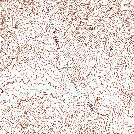 Topographic Map of J F Ranch Trail, AZ