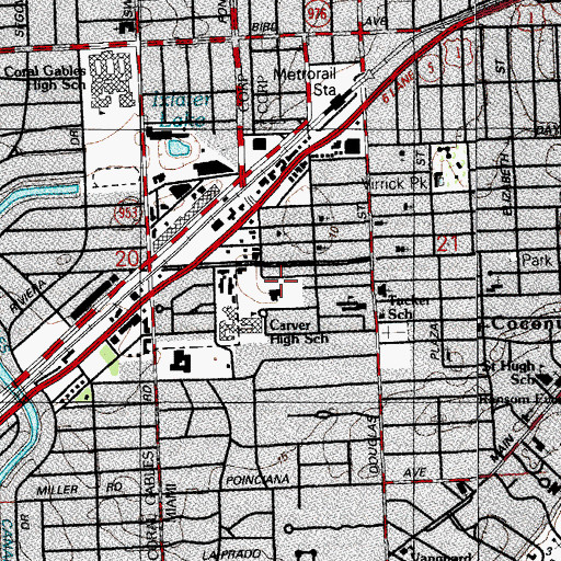 Topographic Map of Miami Fire and Rescue Training Center, FL