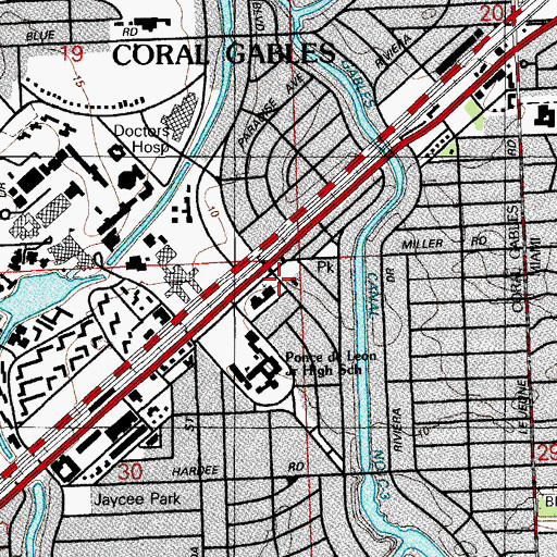 Topographic Map of Temple Judea, FL