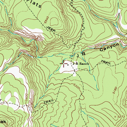 Topographic Map of J R Ranch, AZ