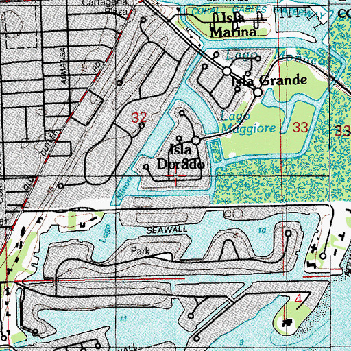 Topographic Map of Isla Dorada, FL