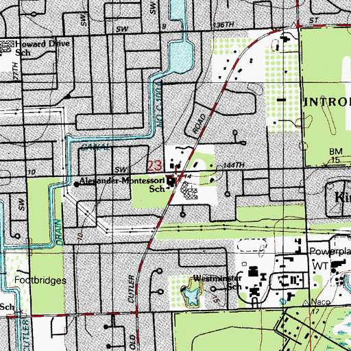 Topographic Map of Alexander-Montessori School, FL