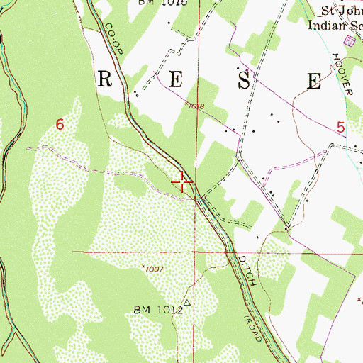 Topographic Map of Co-Op Ditch, AZ