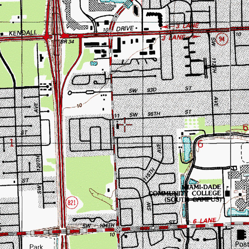 Topographic Map of Kingdom Hall of Jehovahs Witnesses, FL