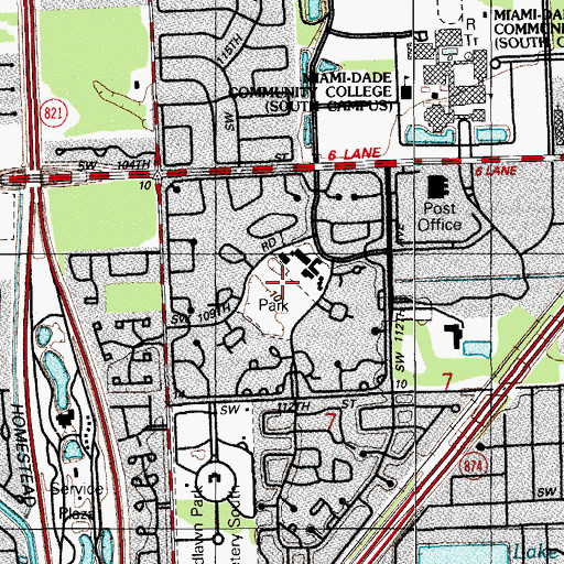 Topographic Map of Sabal Chase Park, FL